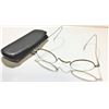 Image 1 : Antique Wire Rim Eyeglasses With Case
