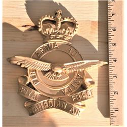 Collection of  Plaster Cast Vintage Royal Canadian Air Force Emblems - 7 " High  QUANTITY OF FIVE