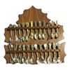 Image 1 : Collector Spoons from Canada in a Maple Leaf Shaped Holder