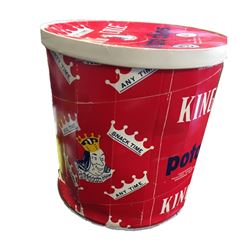 Vintage King Cole Foods Potato Chips Cardboard Container w/ Lid - Circa 1950's