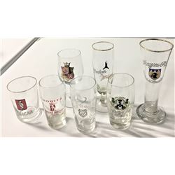 Collection of Glasses- Different Brands of Beer