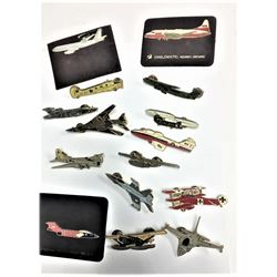 Collection of pin-backs - quantity of 15 All Airplanes approximately 2 inches in length