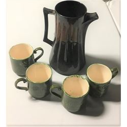 Four Coffee Mugs and a Pitcher - Home Sweet Home Mugs