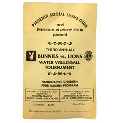 Vintage Lions Club Poster - 1981 Pheonix Playboy Club