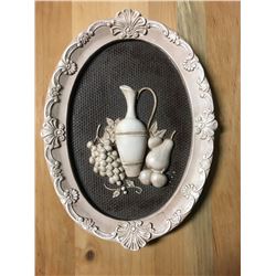 Plaster Plaque 3D Relief - Girotti Sculptured Art - 11" Length