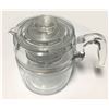 Image 1 : MCM Pyrex Flameware #7756 Clear Glass Percolator Coffee Pot Complete