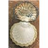 Image 2 : Metal clamshell caviar butter condiment dish
