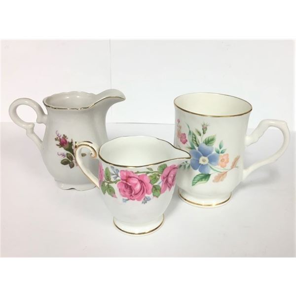 Fine China Creamers and cup - Queen Ann Lady Alexander Rose