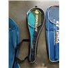 Image 2 : LOT OF BANDMINTON RACQUETS AND BAGS