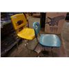 Image 2 : YELLOW AND BLUE METAL FRAMED CHAIRS