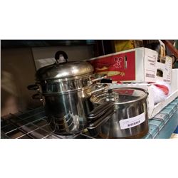 COPPER CLAD REVERE WARE PRESSURE COOKER WITH STRAINING POT