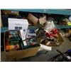 Image 1 : 2 BOXES OF CHRISTMAS LIGHTS AND DECOR, WREATH