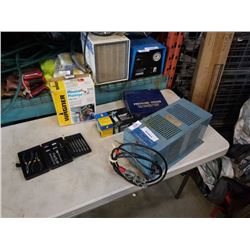 2 PAINT SPRAYERS, POWER SUPPLY, VACUUM TESTER AND TOOL KIT