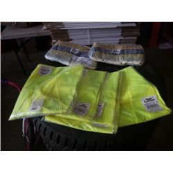 2 BAGS OF NEW 9MM NITRILE GLOVES AND 3XL HIGH VIS SHIRTS