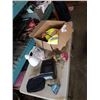 Image 1 : BOX OF HIGH VIS GEAR, RESPIRATOR MASK, LAMP, HEATER