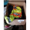 Image 2 : BOX OF HIGH VIS GEAR, RESPIRATOR MASK, LAMP, HEATER