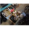 Image 1 : TOTE AND BOXES OF XMAS DECOR AND LIGHTS