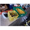 Image 1 : BUNGEECORDS BIN OF ROPE - VARIOUS LENGTHS AND CRATE OF BUNGEE CORDS