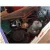 Image 3 : ANTIQUE COLLECTABLES, CAST IRON POT, FAN,
