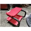 Image 2 : ROLLING RED SHOP STOOL