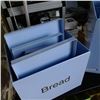 Image 2 : 5 PC BLUE ENAMEL BREAD BOX SET WITH LIDS