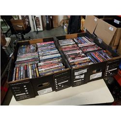 2 TRAYS OF DVDS