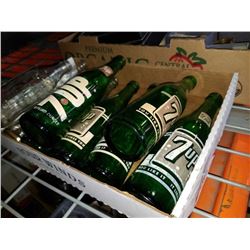 VINTAGE 7 UP BOTTLES AND COCA COLA BOTTLES