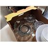Image 2 : BOX OF MILK GLASS, CANDY DISHES AND ASH TRAYS