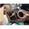 Image 3 : BOX OF CANDLE HOLDERS, METAL TURKEY, DECOR, CLOCK