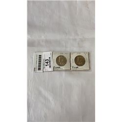 2 USA SILVER J.F. KENNEDY 50 CENT