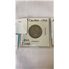 Image 2 : 3 CANADIAN WWII SILVER QUARTERS 1942-44 GEORGE VI  .800 SILVER