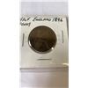 Image 2 : 3 ENGLISH COINS - 1896 HALF PENNY, 1874 FARTHING, 1945  2 SHILLING RARE .500 SILVER
