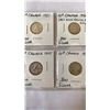 Image 3 : 7 CANADIAN SILVER DIMES 1950-56  .800 SILVER