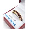 Image 2 : STERLING SILVER YELLOW GOLD PLATED GENUINE GARNET RING W/ APPRAISAL $960 - 23 GARNET (3.22CT) BIRTHS