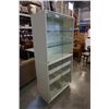 Image 3 : 2 PIECE WHITE GLASS DOOR DISPLAY CABINET WITH SLIDE OUT DRAWERS