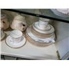 Image 2 : SADLER AND OTHER TEAPOT, CREAM AND SUGAR AND DOULTON PLATES, 2 CUPS AND SAUCERS