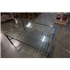 Image 8 : METAL BASE GLASSTOP COFFEE TABLE