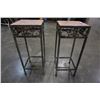 Image 2 : 2 METAL AND TILE PLANT STANDS