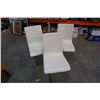 Image 1 : 3 METAL AND LEATHER CHAIRS