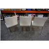Image 8 : 3 METAL AND LEATHER CHAIRS