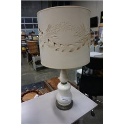 MCM CERAMIC AND BRASS LAMP W/ ORIGINAL SHADE