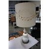 Image 1 : MCM CERAMIC AND BRASS LAMP W/ ORIGINAL SHADE