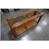 Image 3 : OAK GLASSTOP SOFA TABLE