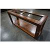 Image 8 : OAK GLASSTOP SOFA TABLE