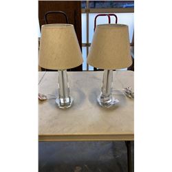 PAIR OF MODERN ACRYLIC TABLE LAMPS