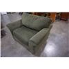 Image 10 : GREEN UPHOLSTERED BAUHAUS OVERSIZED ARMCHAIR AND OTTOMAN