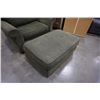 Image 3 : GREEN UPHOLSTERED BAUHAUS OVERSIZED ARMCHAIR AND OTTOMAN