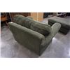 Image 8 : GREEN UPHOLSTERED BAUHAUS OVERSIZED ARMCHAIR AND OTTOMAN