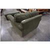 Image 9 : GREEN UPHOLSTERED BAUHAUS OVERSIZED ARMCHAIR AND OTTOMAN