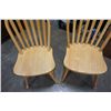 Image 9 : ROUND MAPLE DROLEAF DINING TABLE WITH 4 CHAIRS